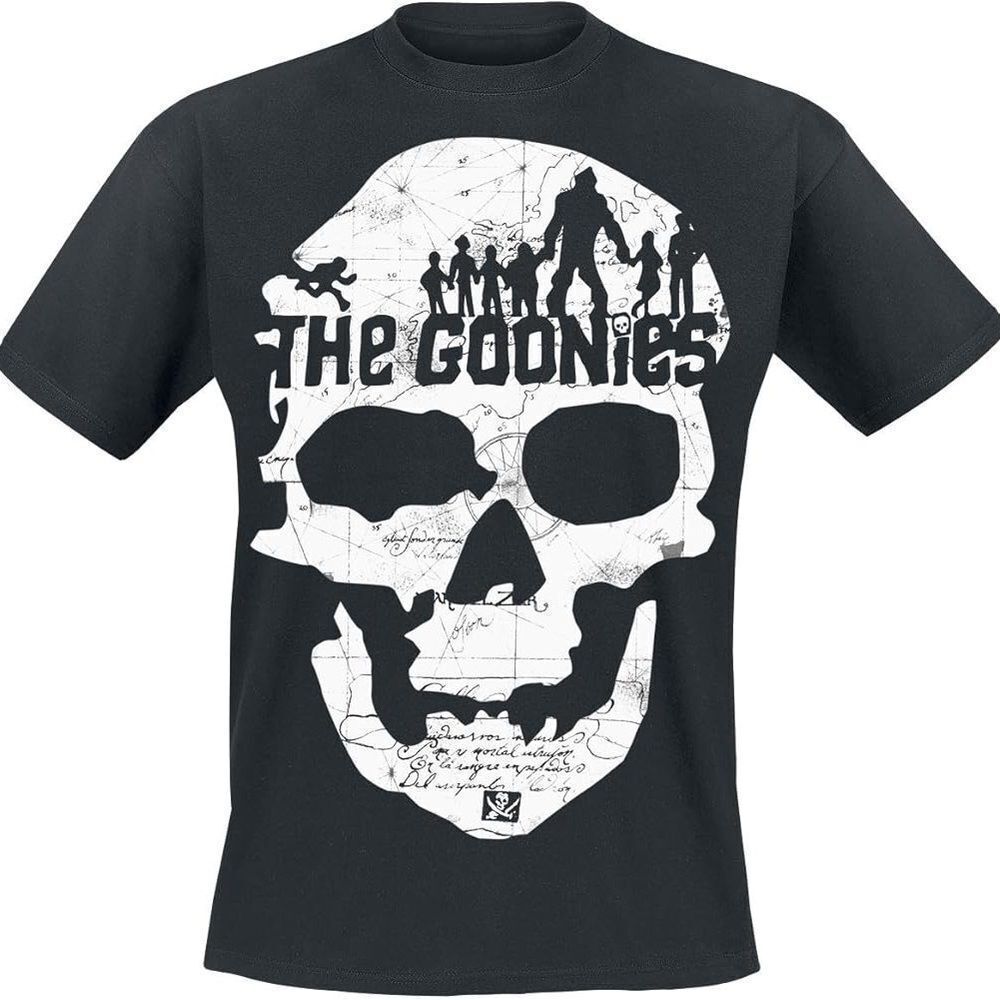 The Goonies-Hybrid Apparel Black Short Sleeve Tee with Skull Design- Size L